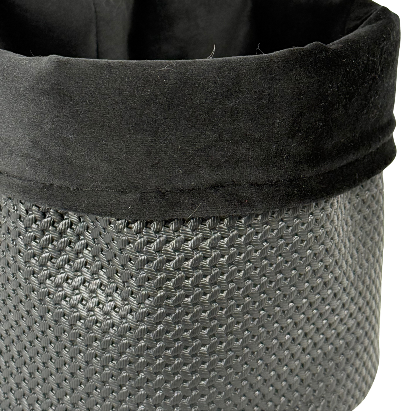 Black Beauty Leatherette Planter