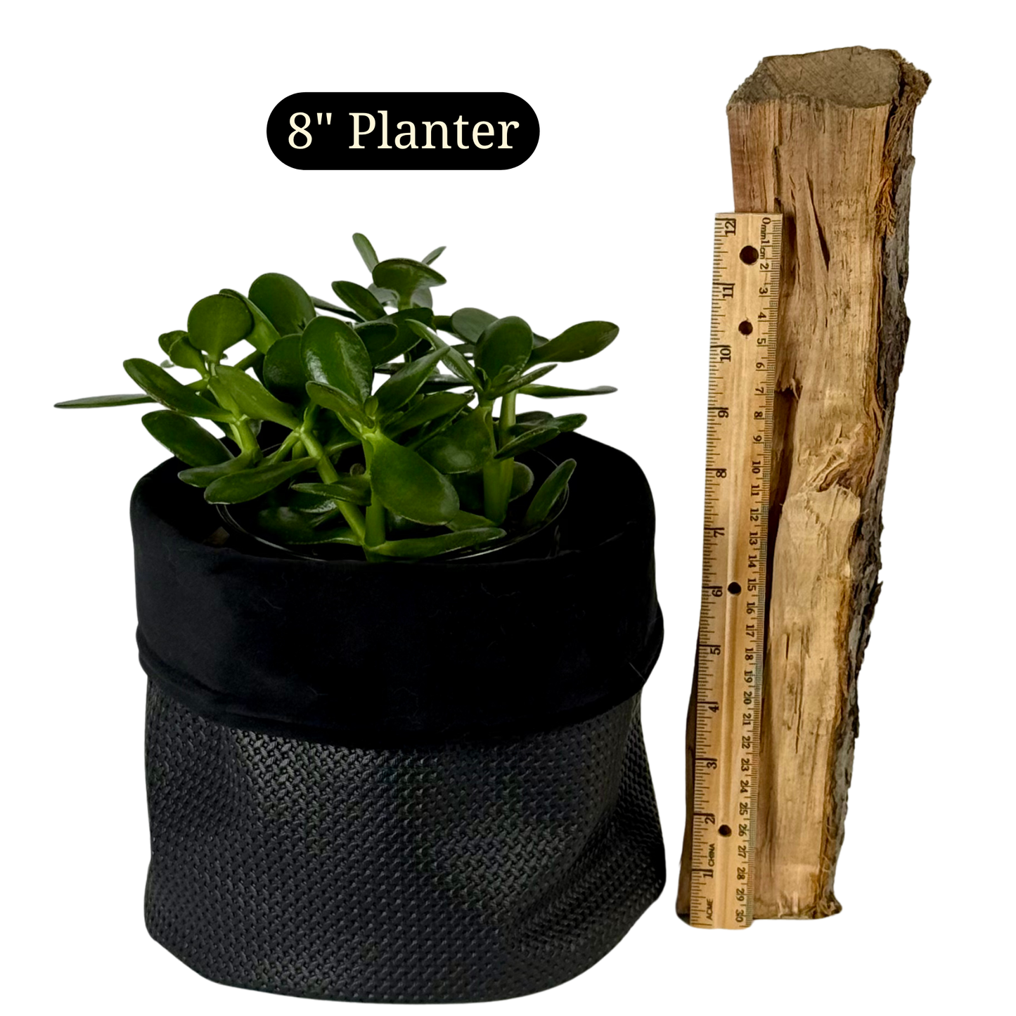 Black Beauty Leatherette Planter
