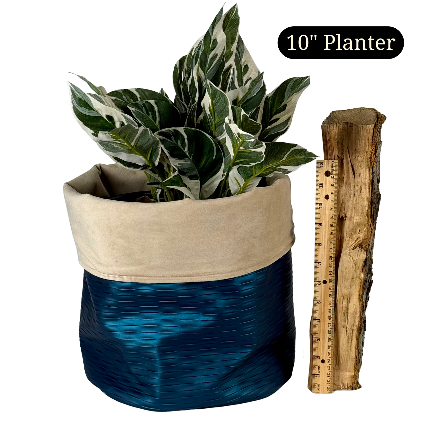Blue Lagoon Leatherette Planter