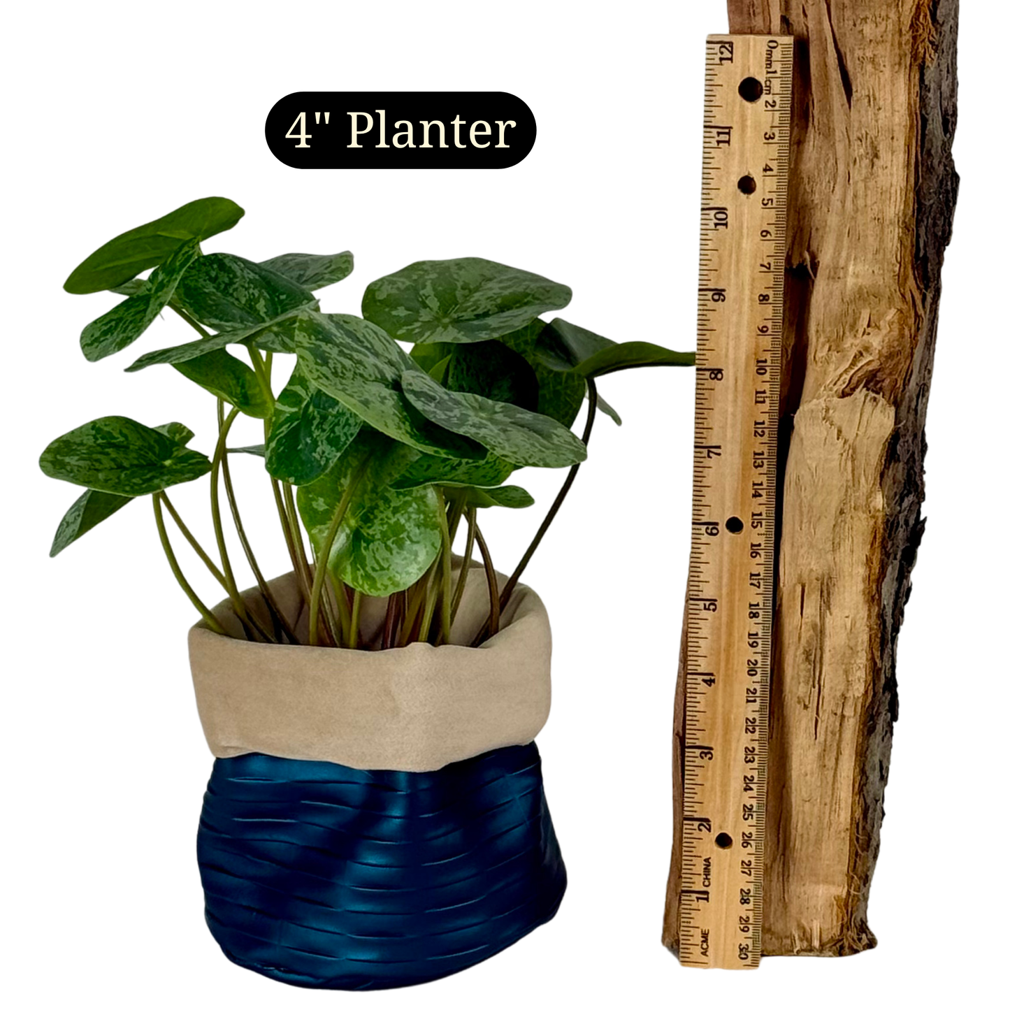 Blue Lagoon Leatherette Planter