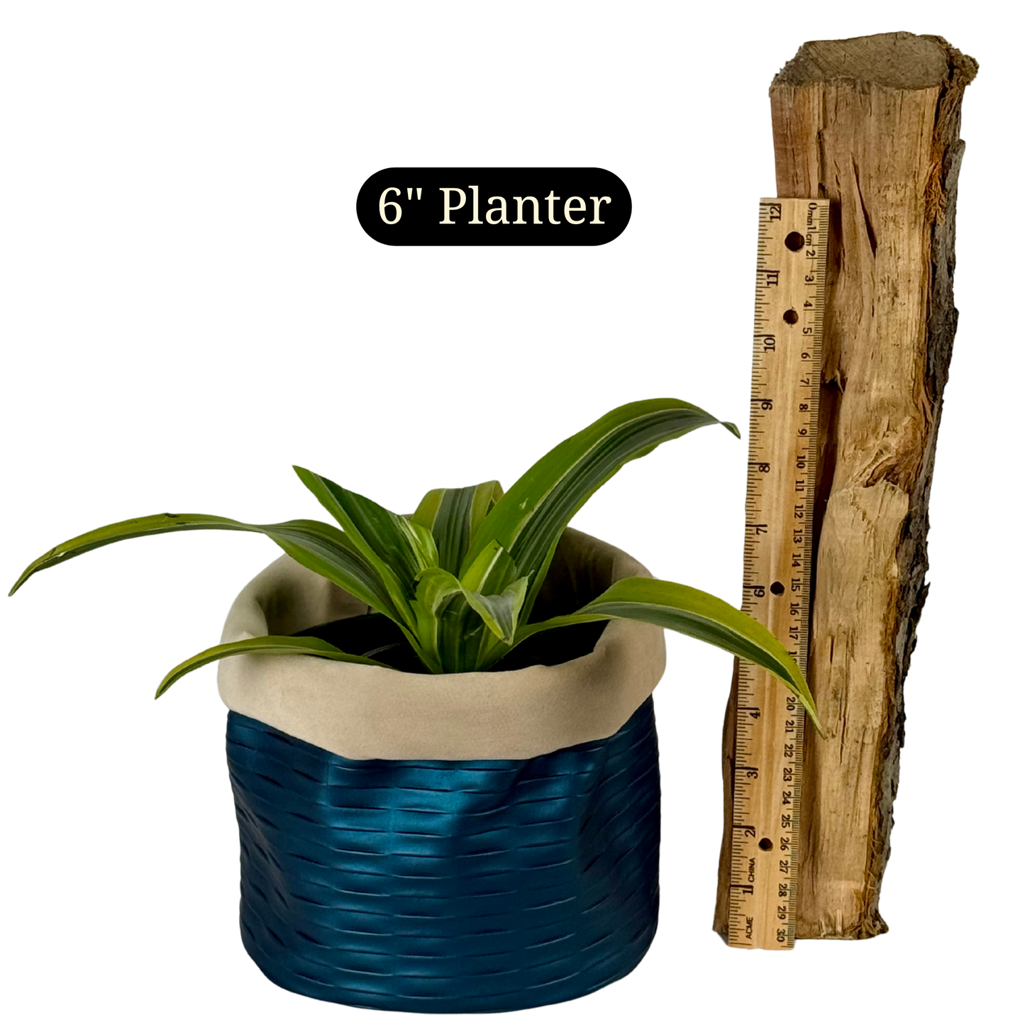 Blue Lagoon Leatherette Planter