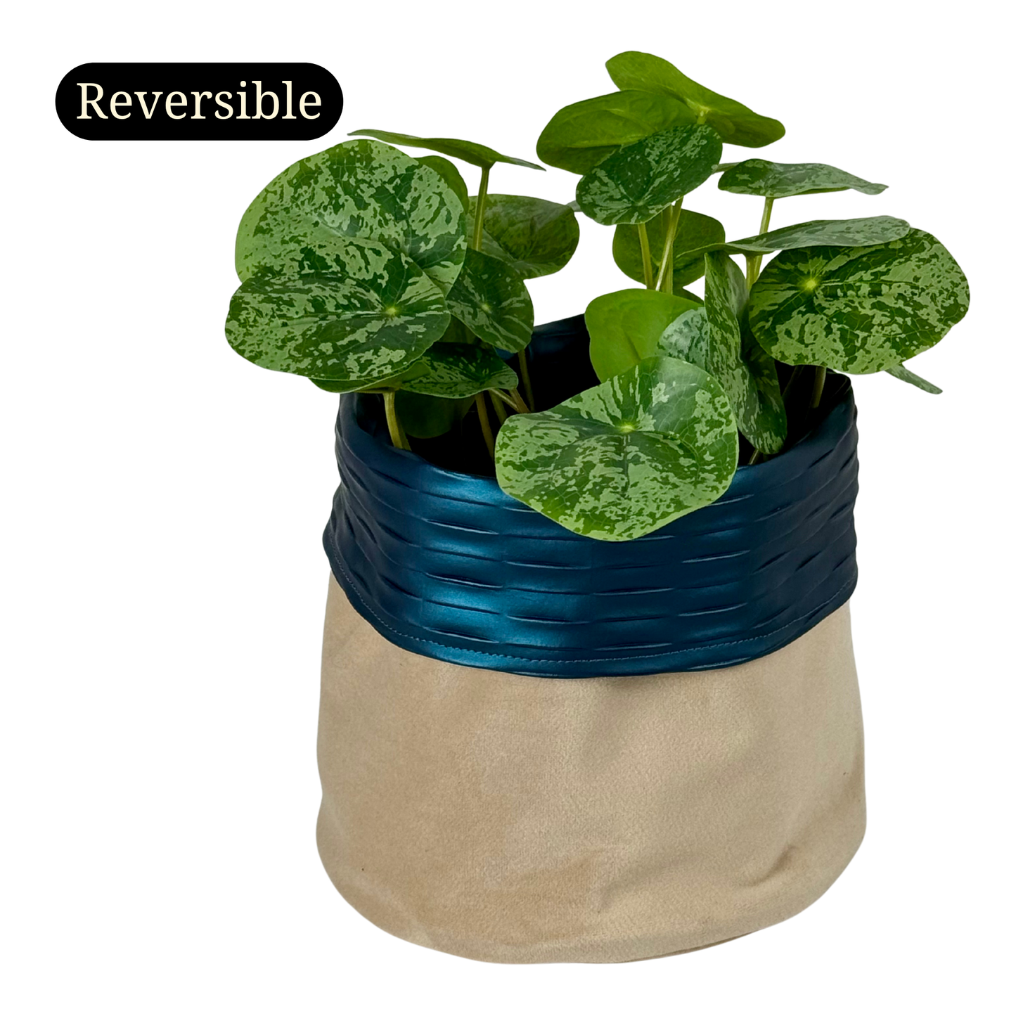 Blue Lagoon Leatherette Planter