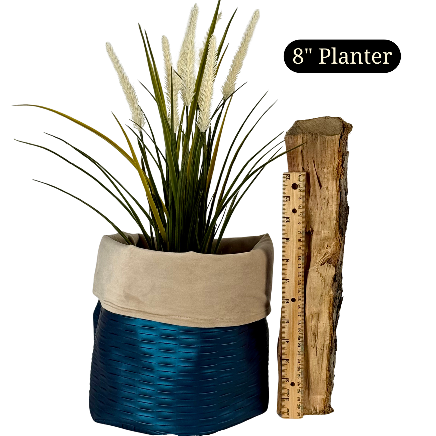 Blue Lagoon Leatherette Planter