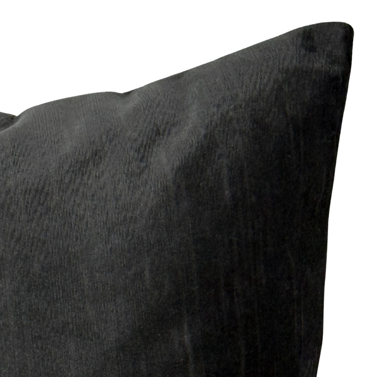 Textured Velvet Pillow in Charcoal | 20x20"