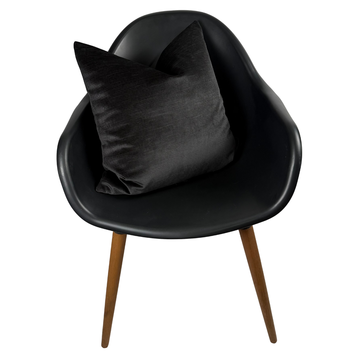 Textured Velvet Pillow in Charcoal | 20x20"