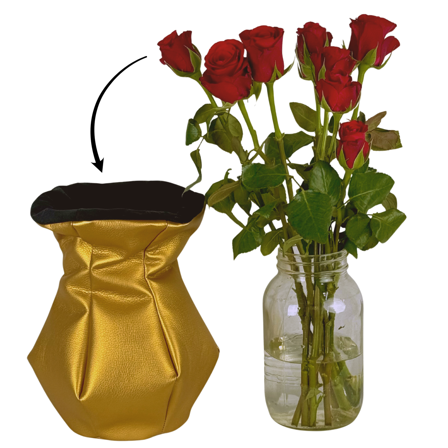 Bubble Vase | Gold with Black