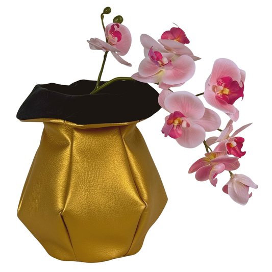 Bubble Vase | Gold with Black
