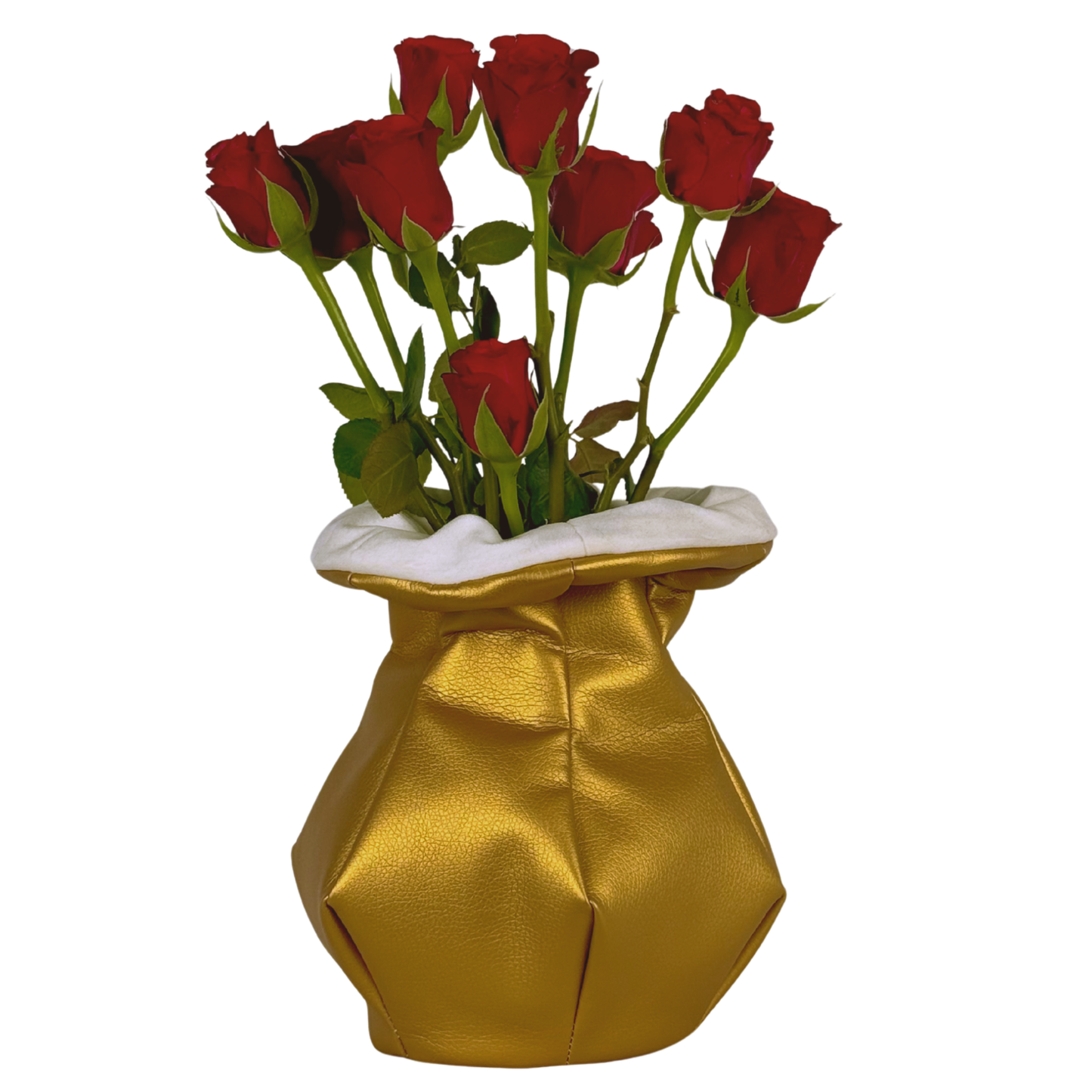 Bubble Vase | Gold with Cream