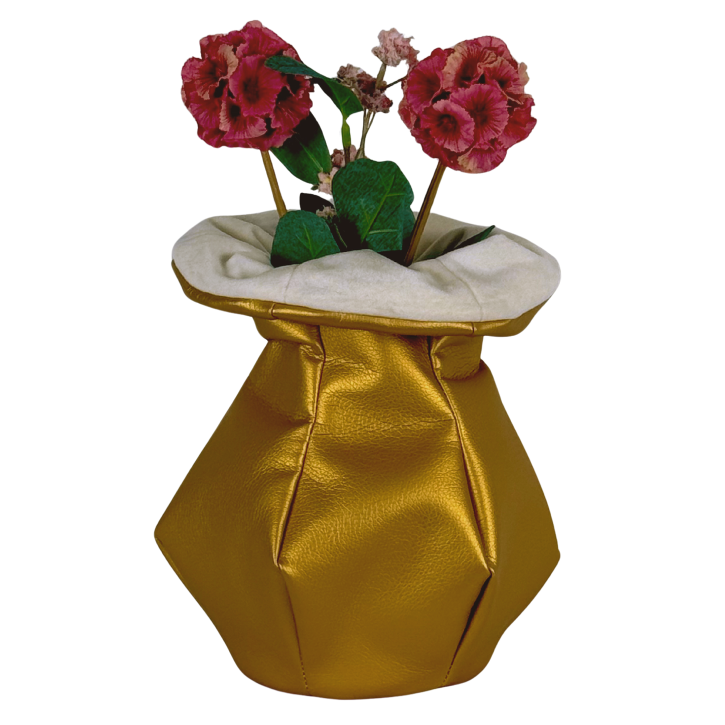 Bubble Vase | Gold with Cream