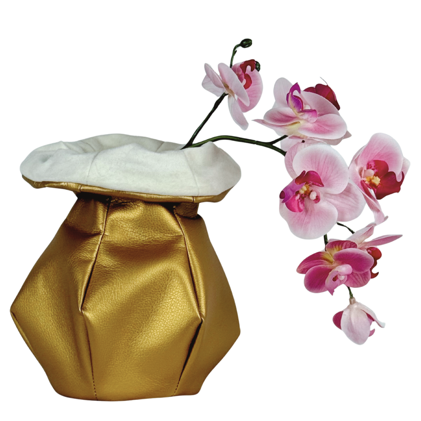 Bubble Vase | Gold with Cream
